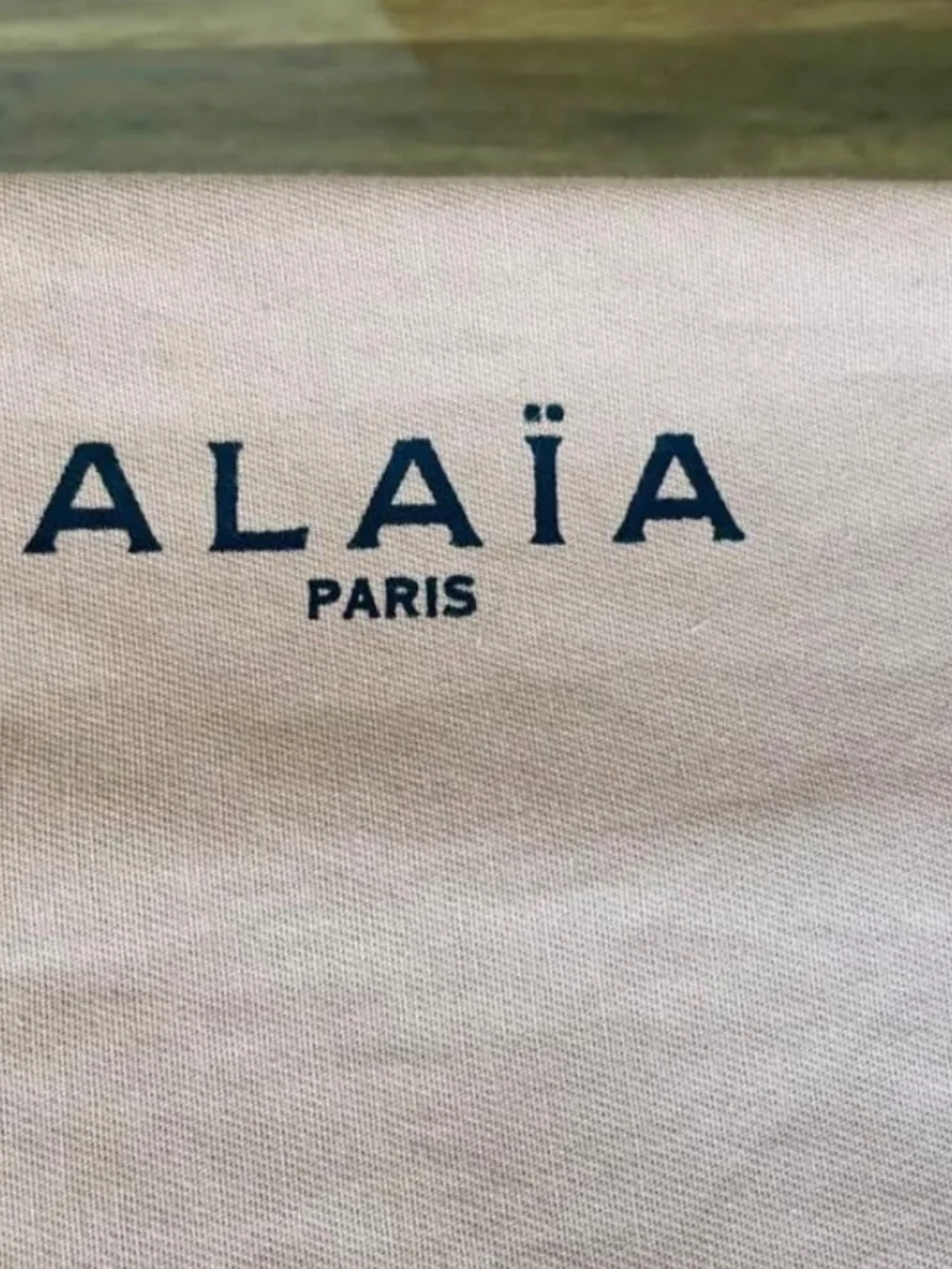 ALAIA Leather Laser Cut Clutch Bag Beige Red Floral New